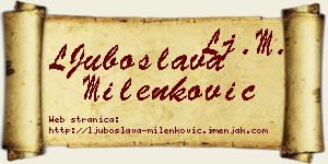 LJuboslava Milenković vizit kartica